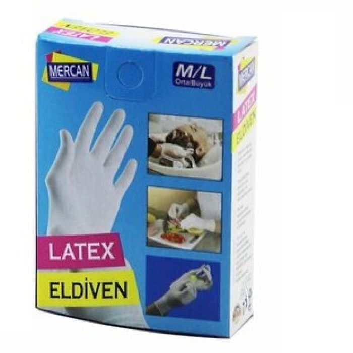 ® Yeni Ürün Eldiven Latex Eldiven Muayene Eldiveni M/L 30 Adet