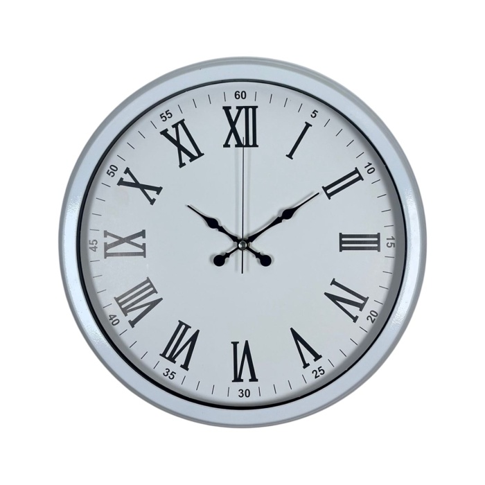 ® White Prime Roma Rakamlı 40 Cm Metal Duvar Saati