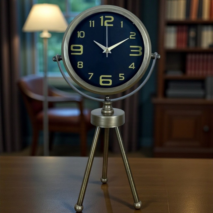 ® Zentime Eskitme Vintage Üç Ayaklı Masa Saati