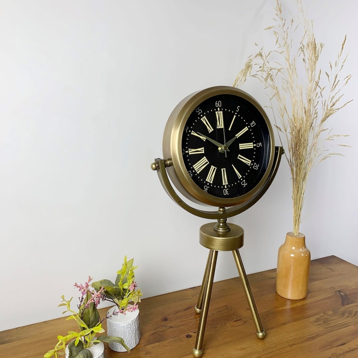 ® Zentime Eskitme Vintage Üç Ayaklı Duvar Saati