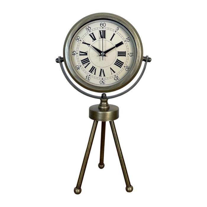 ® Zentime Eskitme Vintage Üç Ayaklı Masa Saati