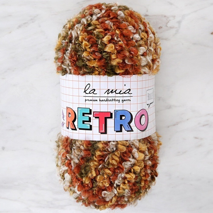 ® Yeni Ürün La Mia RETRO Ebruli El Örgü İpi - LM2601