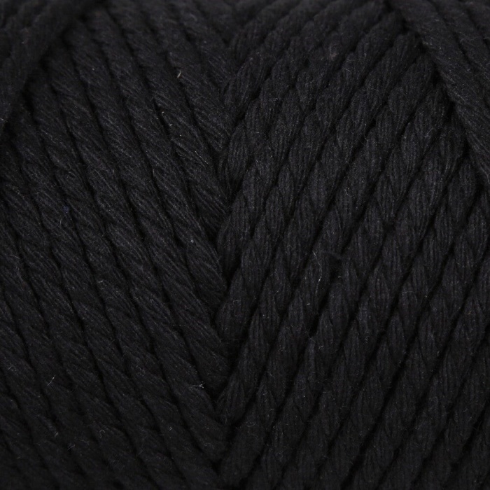 ® Yeni Ürün Loren Decor Slim 3 Büküm Makrome İpi Siyah - L006