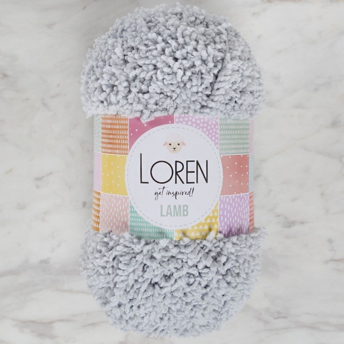 ® Yeni Ürün Loren Lamb Açık Gri El Örgü İpi - R044