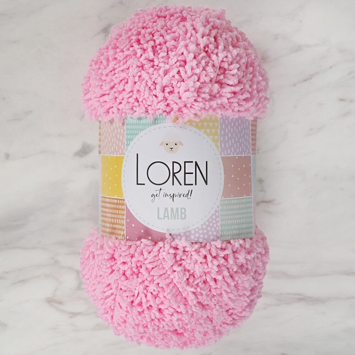® Yeni Ürün Loren Lamb Pembe El Örgü İpi - R082