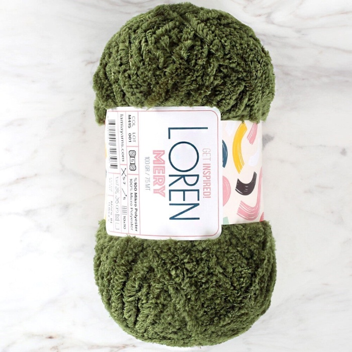 ® Yeni Ürün Loren Mery Yeşil El Örgü İpi - M415