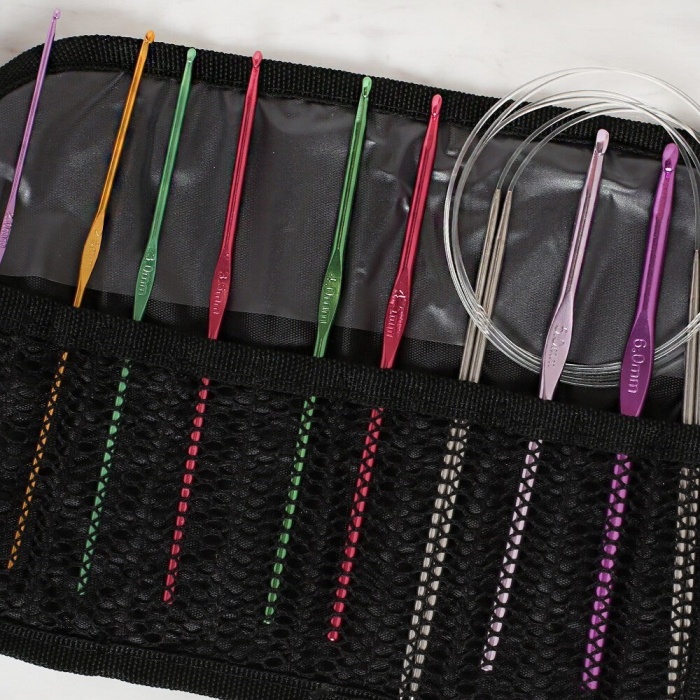 ® Yeni Ürün Loren Çantalı Tığ ve Örgü Aksesuarları Seti