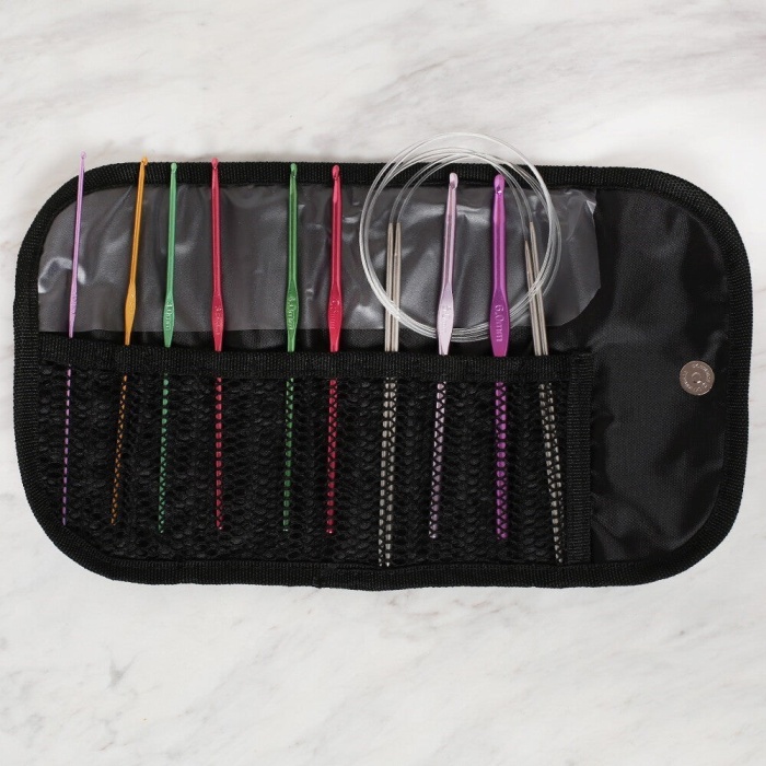 ® Yeni Ürün Loren Çantalı Tığ ve Örgü Aksesuarları Seti