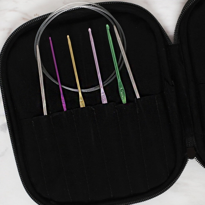 ® Yeni Ürün Loren Çantalı Tığ ve Örgü Aksesuarları Seti