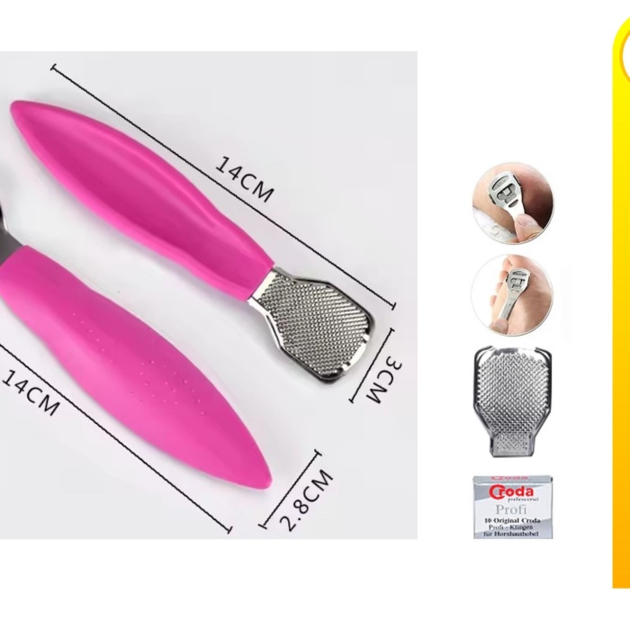 ® Yeni Ürün Profesyonel Nasır Raspası ve Paslanmaz Topuk Rendesi Ayak Bakım Seti