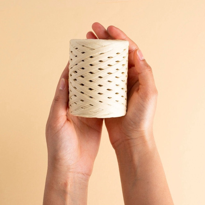 ® Yeni Ürün Natural Raffia 90 gr Sarı Kağıt İp4