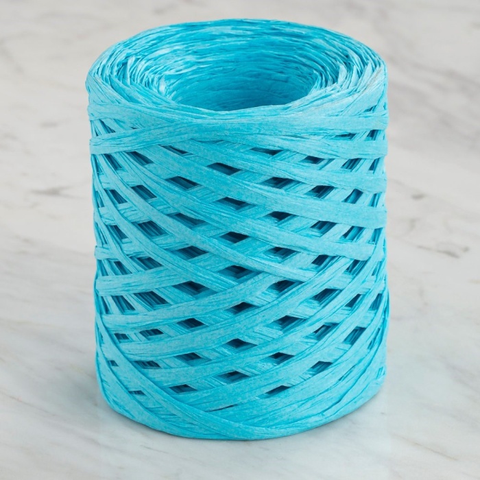 ® Yeni Ürün Natural Raffia 90 gr Turkuaz Kağıt İp20