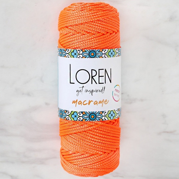 ® Yeni Ürün Macrame Neon Turuncu El Örgü İpiL113