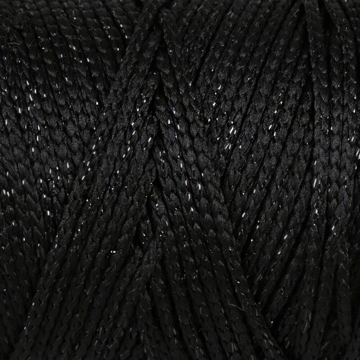 ® Yeni Ürün Soft Star Makrome İpi Siyah Simli Siyah RM10