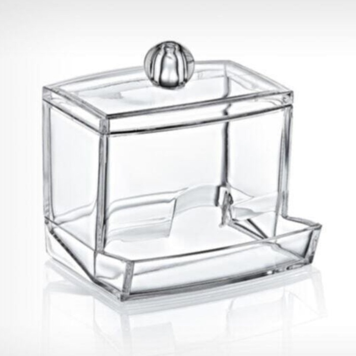 ® Yeni Ürün Şeffaf Kapaklı Kulak Temizleme Çubuğu Organizatörü Saklama Kutusu