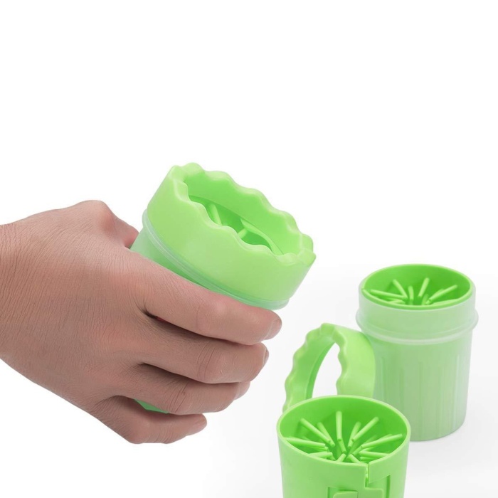 ® Yeni Ürün Silikon Jel Fırçalı Kedi Köpek Pati Ayak Yıkama Temizleme Kovası (Küçük)