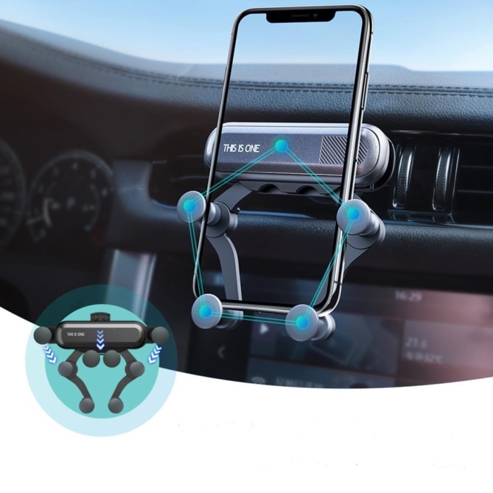 ® Yeni Ürün 4 Nokta Destekli Araç İçi Cep Telefonu Sabitleyici Tutucu Aparat