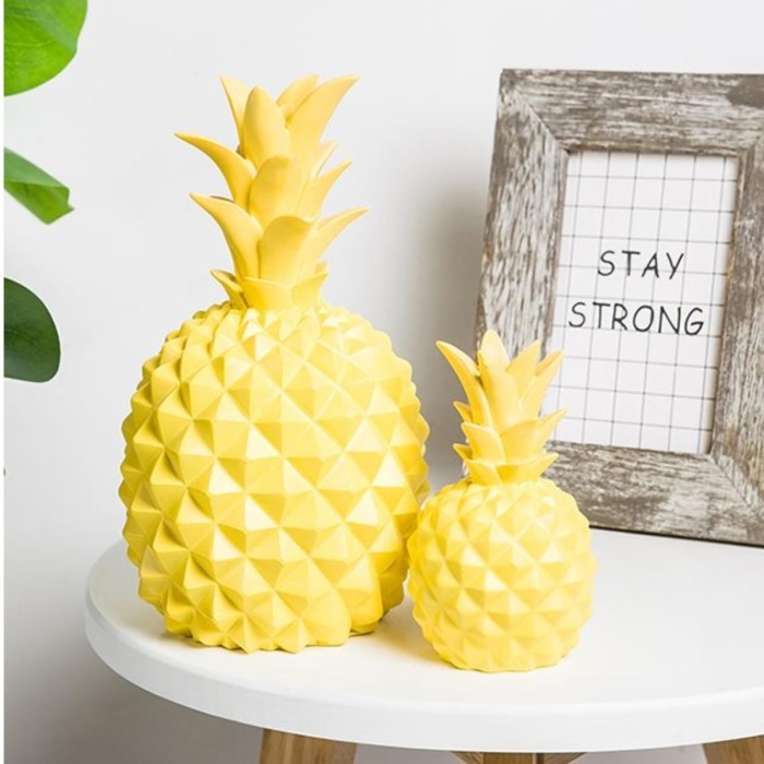 ® Yeni Ürün Ananas Şeklinde Desenli Büyük Boy Pilli Masa ve Gece Lambası