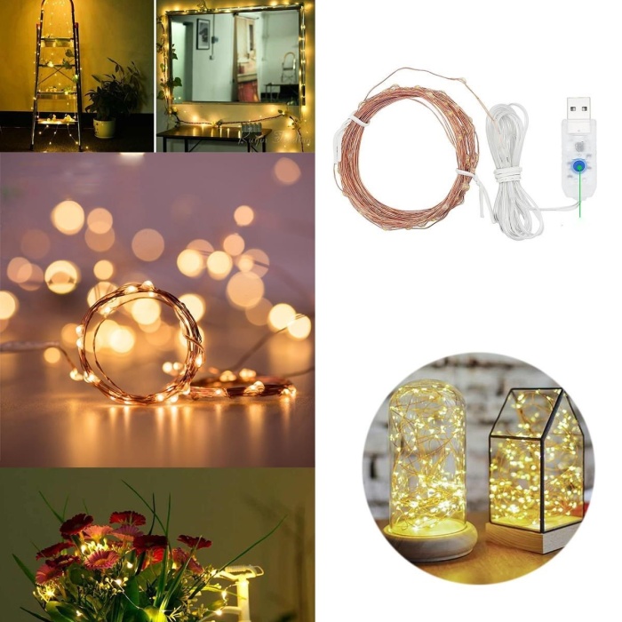 ® Yeni Ürün Yılbaşı ve Özel Konsept Dekorasyon 5 Mt USB Bağlantılı Led Işık