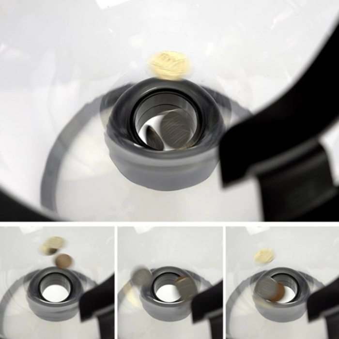 ® Yeni Ürün Eğlenceli Huni Şeklinde İlginç Şeffaf Para Biriktirme Kumbarası