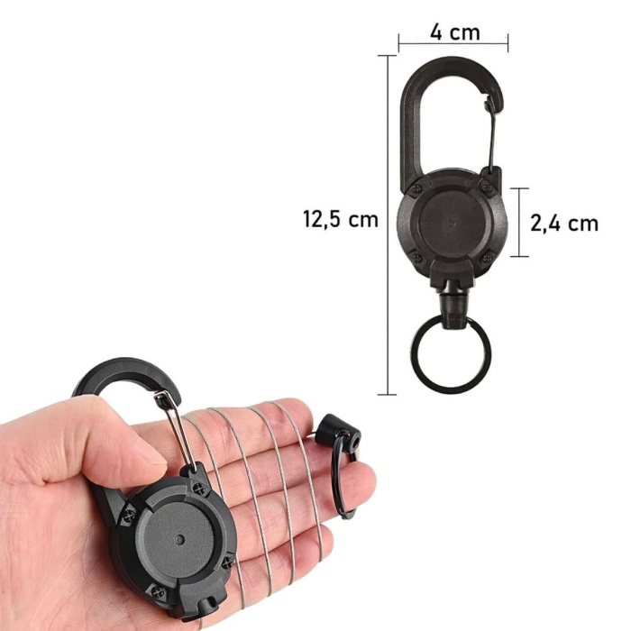 BUFFER® Kampçı Karabina Askı Aparatı – Anahtarlık, Çanta Klipsi ve Outdoor Ekipman Tutucu