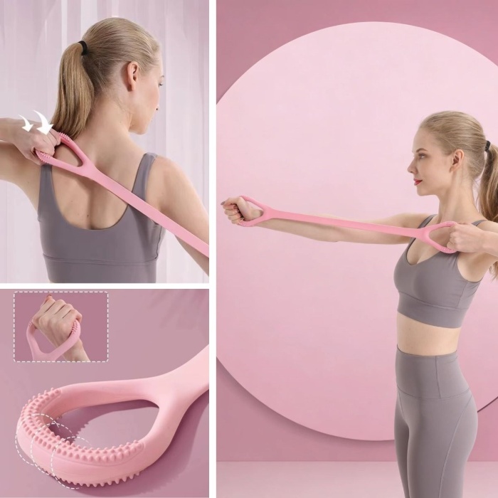 BUFFER® Silikon Pilates & Egzersiz Direnç Bandı – Yoga, Aerobik, Squat ve Spor İçin Çok Amaçlı Fitness Lastiği