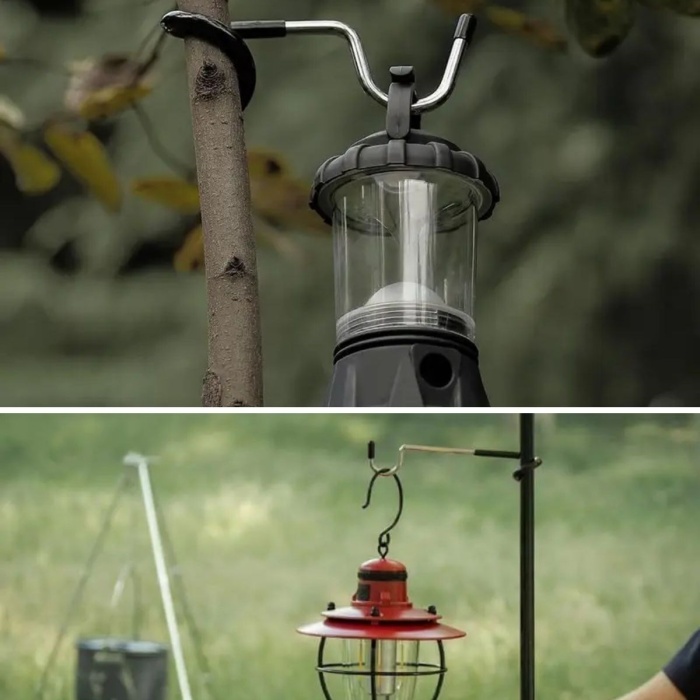 ® Yeni Ürün Kamp İçin Çok Fonksiyonlu S-Şekilli Direk Askısı Kaymaz Paslanmaz Çelik Eşya Asma Kancası