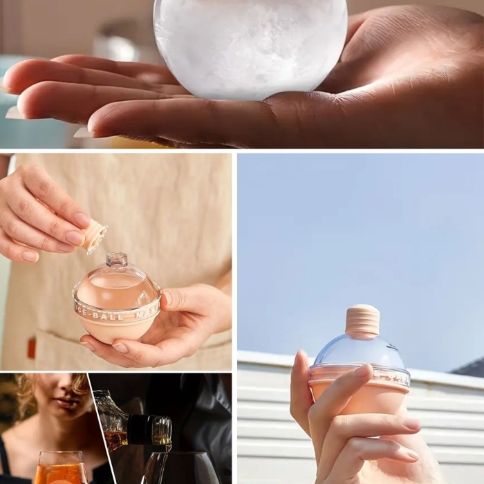 ® Yeni Ürün Hunili Altı Silikon Kolay Çıkabilen Büyük Boy Küre Buzluk