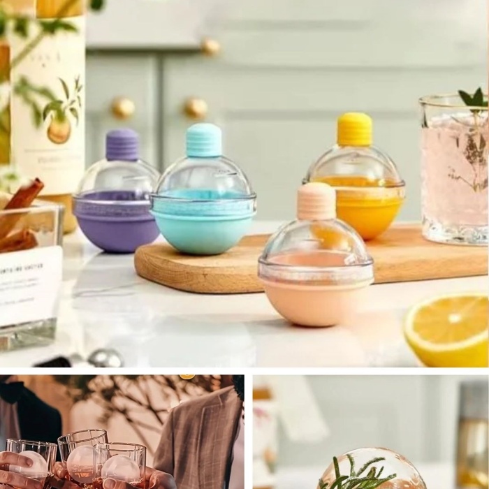 ® Yeni Ürün Hunili Altı Silikon Kolay Çıkabilen Büyük Boy Küre Buzluk
