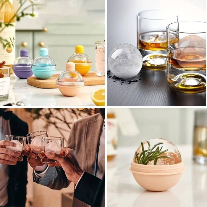 ® Yeni Ürün Hunili Altı Silikon Kolay Çıkabilen Büyük Boy Küre Buzluk