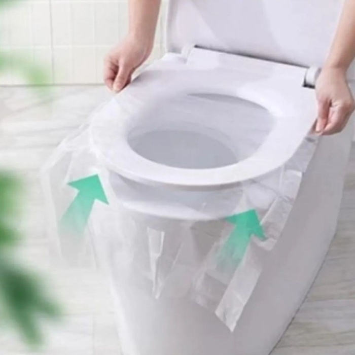 ® Yeni Ürün 50 Adet Kullan At Pratik Kullanımlı Hijyenik Klozet Kapağı Poşeti