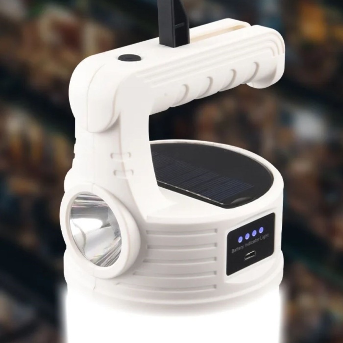 ® Yeni Ürün LED Güneş Enerjili Kamp Lambası–2000 Lümen Süper Parlak, 5 Aydınlatma Modlu,USB ile Şarj Edilebilir Dış Mekan,Asılabilir Torch El Feneri