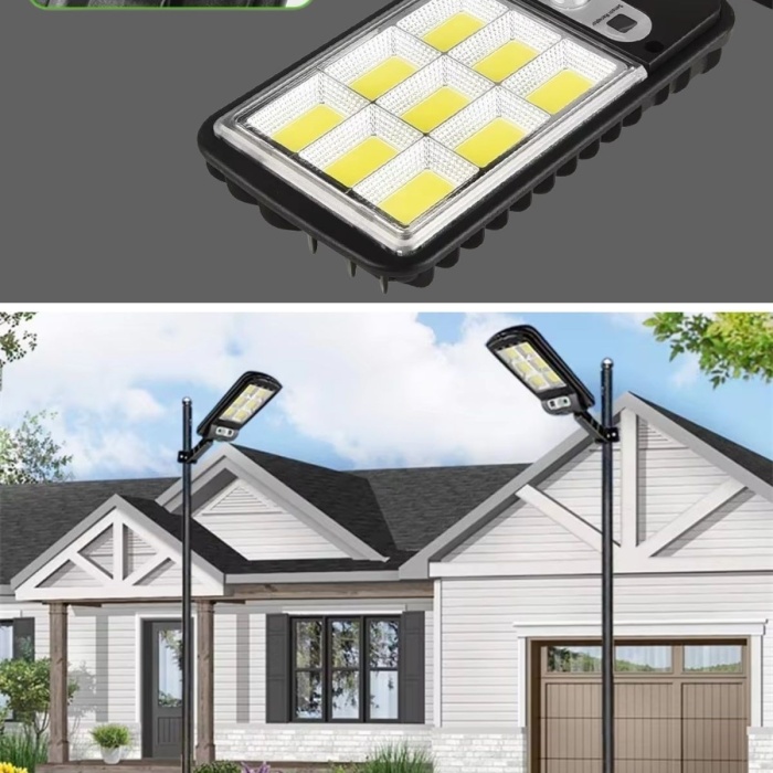 ® Yeni Ürün 3 Farklı Işık Modlu Güneş Enerjisiyle Şarj Olan Dış Mekan Uyumlu Kumandalı Solar Duvar LEDİ