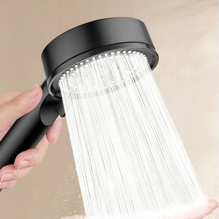 ® Yeni Ürün 5 Fonksiyonlu Yüksek Basınçlı Ayarlanabilir Siyah Duş Başlığı