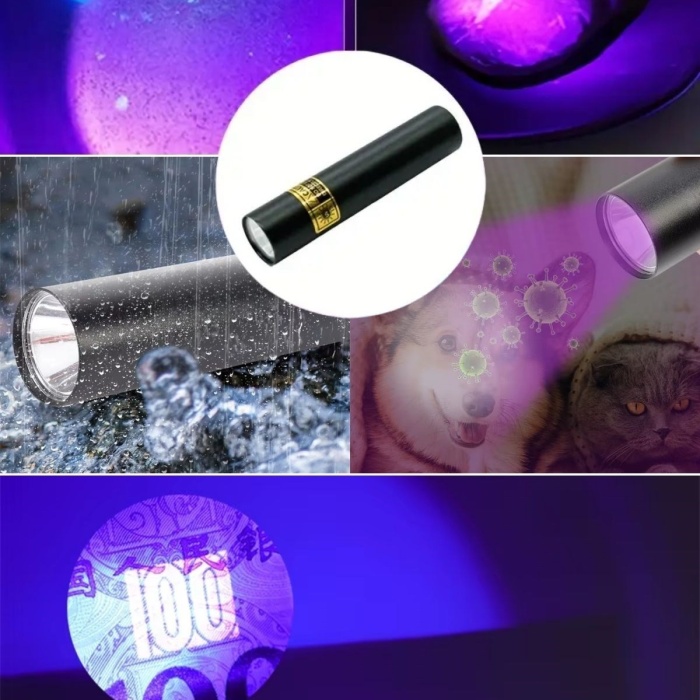 ® Yeni Ürün Mini Cep Boy USB İle Şarj Olan Oje Kurutucu Sahte Para Kontol LED UV Mor Işık El Feneri