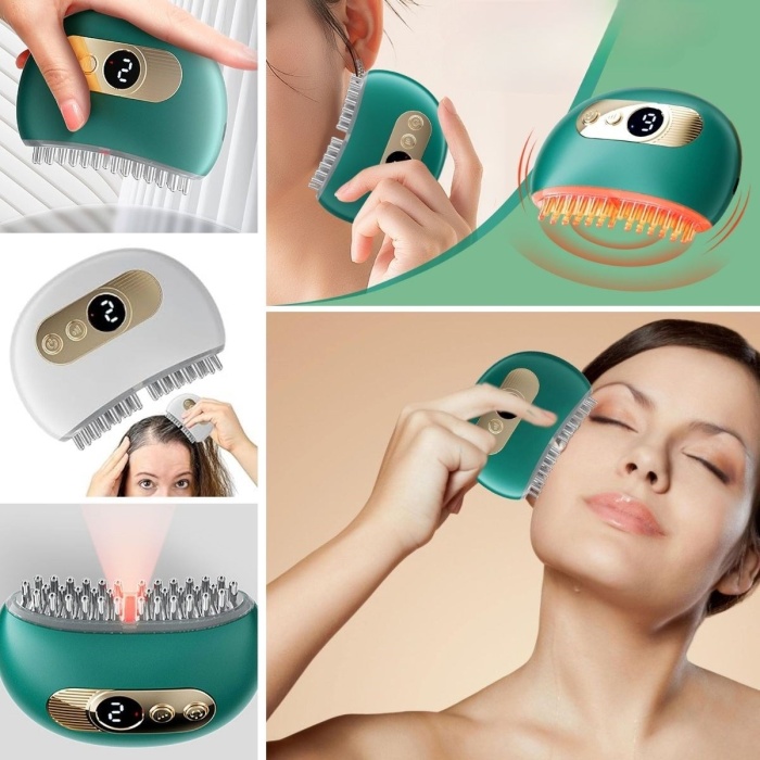 ® Yeni Ürün 1 Adet Akıllı Elektrik Akımlı EMS Titreşimli Masaj Tarağı Kademeli Yüz Masaj Aleti Aparatı
