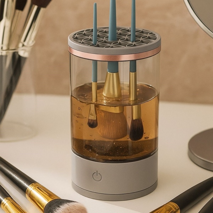 ® Yeni Ürün USB Şarjlı Makyaj Fırçası Temizleyici Aparat Hızlı Kurutmalı, Çok Yönlü Fırça Temizleyici