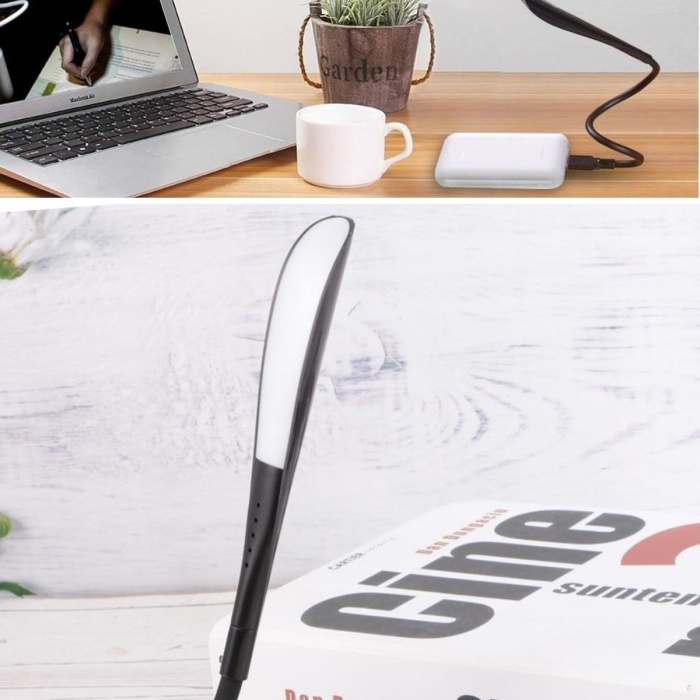 ® Yeni Ürün USB Girişli 14 Ledli 3 Kademeli Dokunmatik Masa/Kitap Okuma Lambası Ledi Siyah