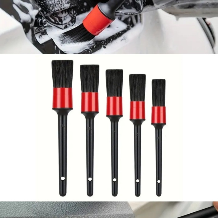 ® Yeni Ürün 5’li Çok Amaçlı Araç İçi ve Dış Yüzey Temizlik & Detaylandırma Fırça Seti