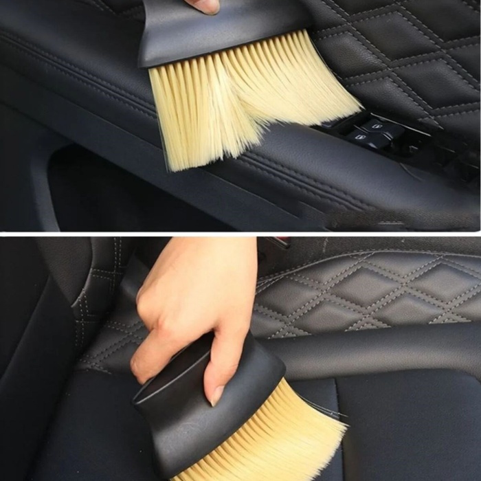 ® Yeni Ürün Yumuşak Kıllı ve Ergonomik Saplı Araç İçi Detaylı Toz Temizleme Fırçası