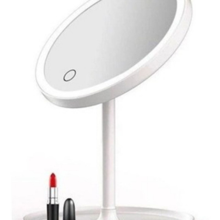 ® Yeni Ürün LED Işıklı Yuvarlak Makyaj AynasıDokunmatik Ayarlanabilir Işık Tonlu, 360° Döner Masaüstü Profesyonel Makyaj ve Cilt Bakım Aynası