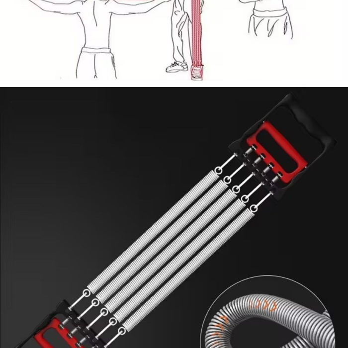 ® Yeni Ürün Göğüs Genişletme ve Kuvvet Egzersiz Aleti5 Yaylı 5 Kademeli Ayarlanabilir Fitness ve Kuvvet Antrenmanı Ekipmanı
