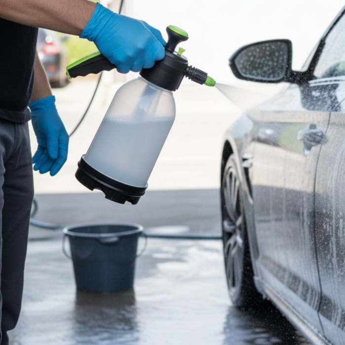 ® Yeni Ürün 2 Başlıklı Oto Köpük, Su Püskürtme ve Bitki Bakım Sulama Aleti Oto Yıkama Spreyi 2 Litre