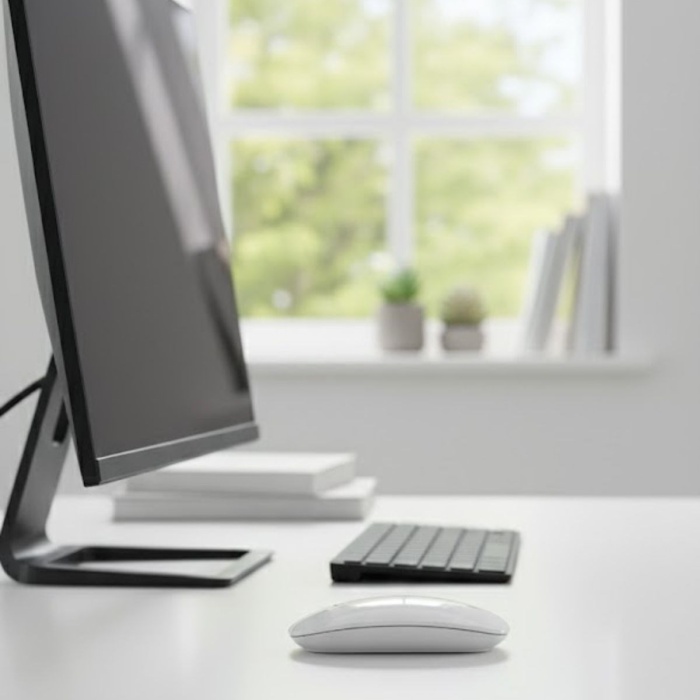 ® Yeni Ürün Beyaz Renkli Ergonomik Sessiz Kablosuz MouseUSB Alıcılı, Ofis ve Oyun İçin Konforlu Bilgisayar Faresi MS6310