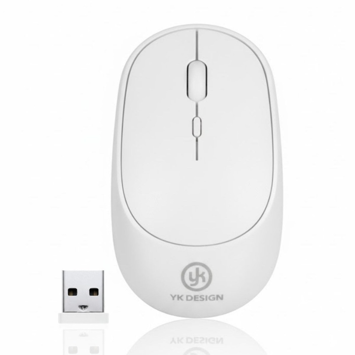 ® Yeni Ürün Beyaz Renkli Ergonomik Sessiz Kablosuz MouseUSB Alıcılı, Ofis ve Oyun İçin Konforlu Bilgisayar Faresi MS6310