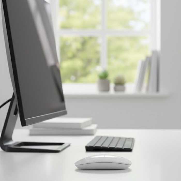 ® Yeni Ürün Beyaz Renkli Ergonomik Sessiz Kablosuz MouseUSB Alıcılı, Ofis ve Oyun İçin Konforlu Bilgisayar Faresi MS6310