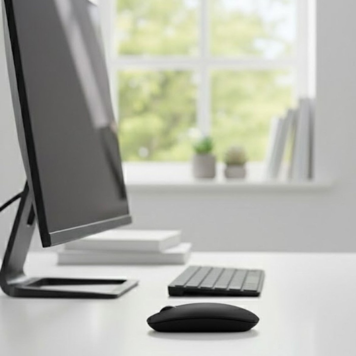 ® Yeni Ürün Siyah Renkli Ergonomik Sessiz Kablosuz MouseUSB Alıcılı, Ofis ve Oyun İçin Konforlu Bilgisayar Faresi MS6310