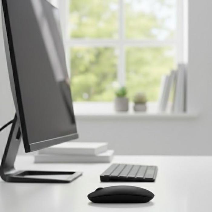 ® Yeni Ürün Siyah Renkli Ergonomik Sessiz Kablosuz MouseUSB Alıcılı, Ofis ve Oyun İçin Konforlu Bilgisayar Faresi MS6310