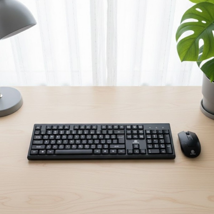 ® Yeni Ürün Kablosuz Q Klavye Mouse Seti Rahat Yazım, Sessiz Tuşlar, Ofis ve Ev Kullanımına Uygun Set YK7100