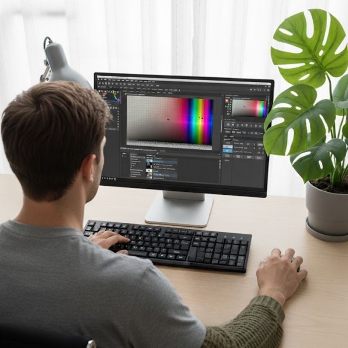 ® Yeni Ürün Kablosuz Q Klavye Mouse Seti Rahat Yazım, Sessiz Tuşlar, Ofis ve Ev Kullanımına Uygun Set YK7100